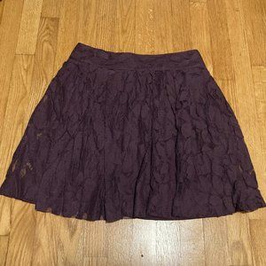 Loft Purple Lace Skirt